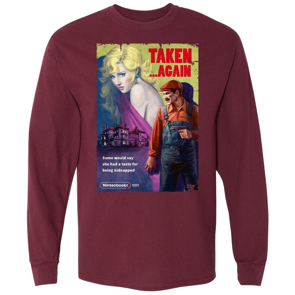 Long Sleeve T-Shirt - 3BU3SF9N - Maroon - 11