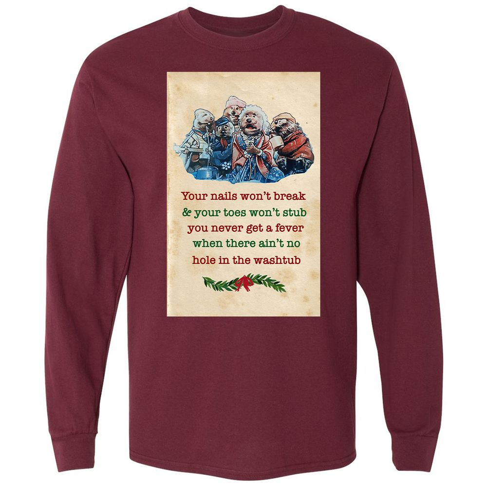 Long Sleeve T-Shirt - NBPDHWVD - Maroon - 11