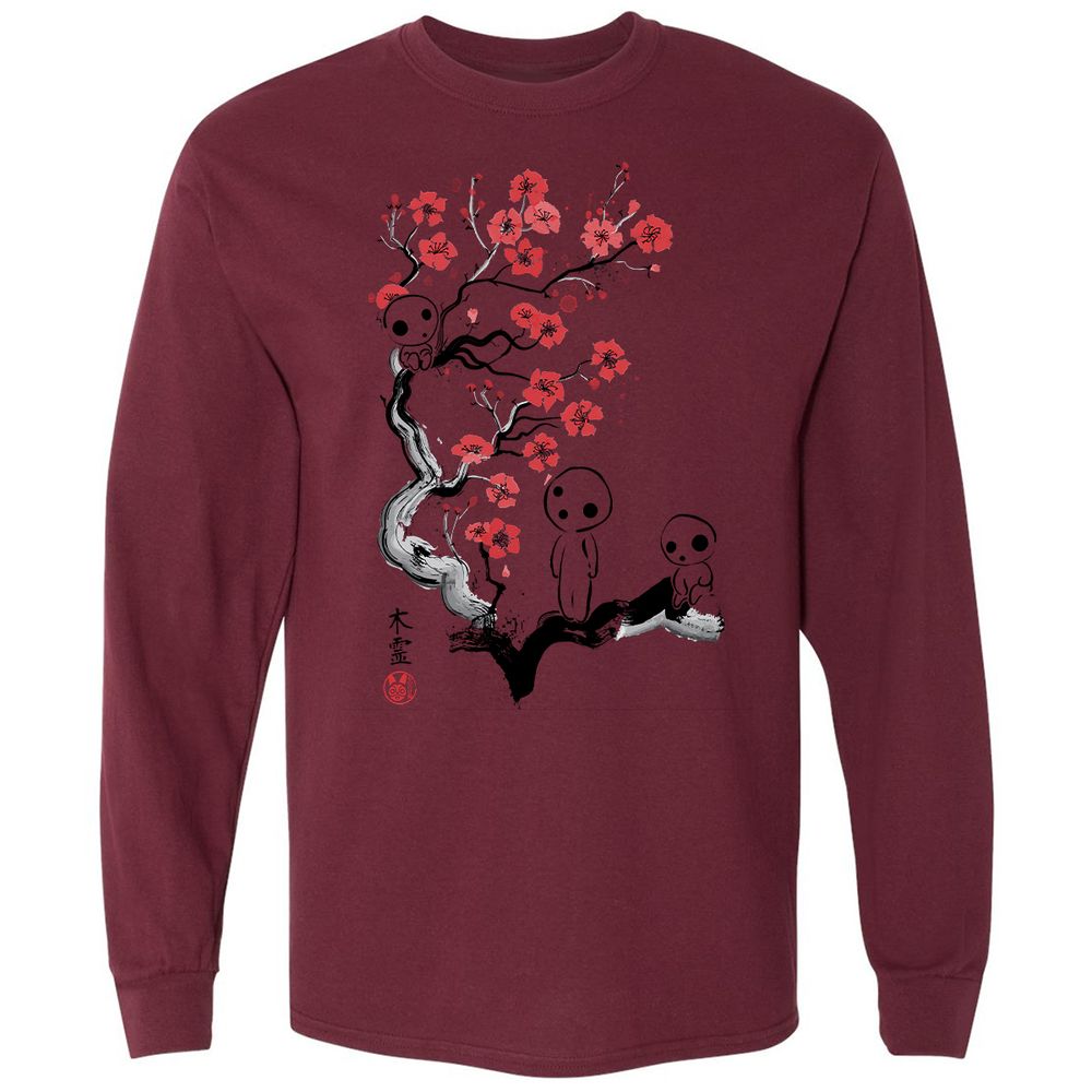 Long Sleeve T-Shirt - JPNJ3HU7 - Maroon - 11