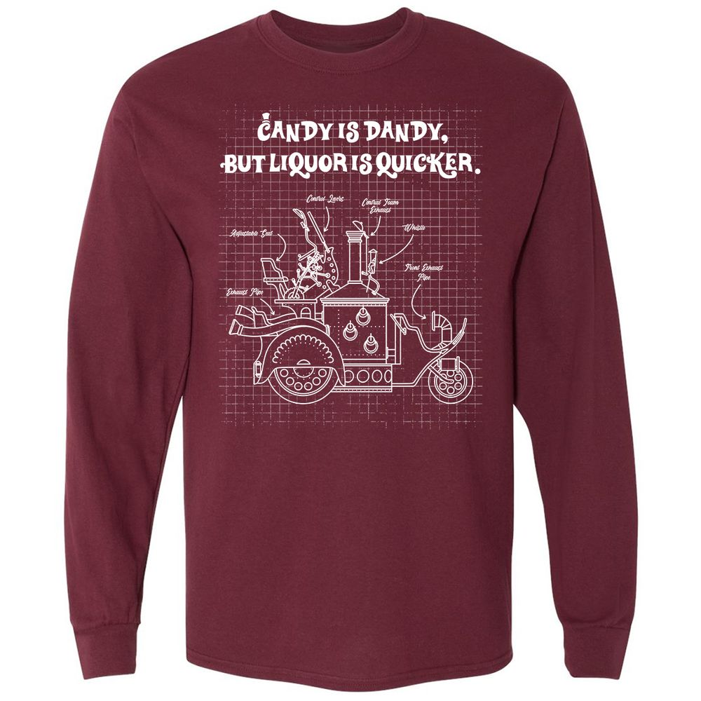 Long Sleeve T-Shirt - R3C1JUS8 - Maroon - 11