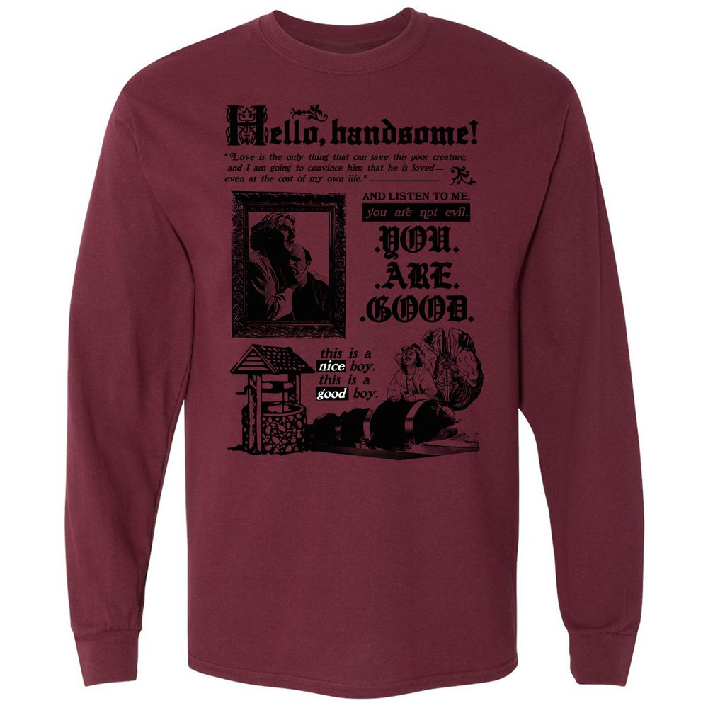 Long Sleeve T-Shirt - 9H6ZNKSG - Maroon - 11