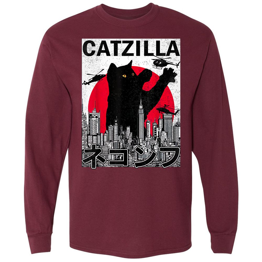 Long Sleeve T-Shirt - E2VBRB3G - Maroon - 11