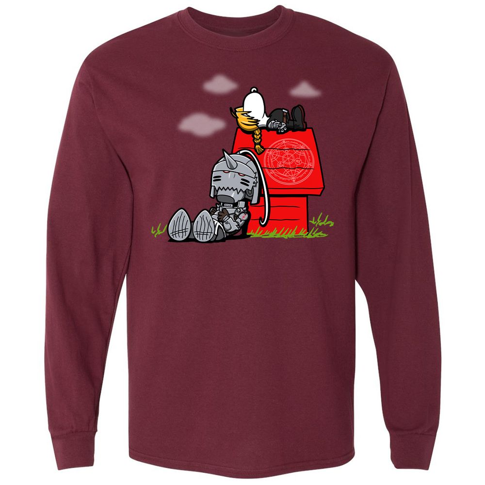 Long Sleeve T-Shirt - 2Q6ULEG9 - Maroon - 11