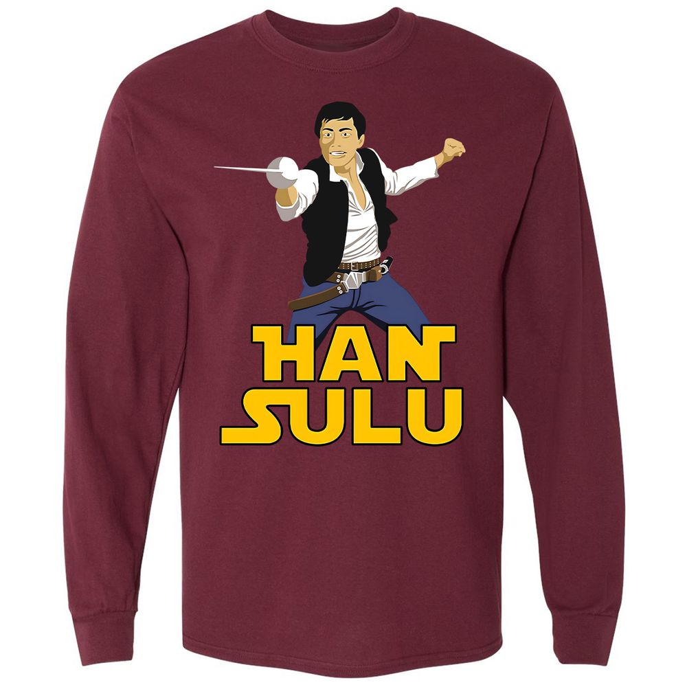 Long Sleeve T-Shirt - DHPG3BJY - Maroon - 11