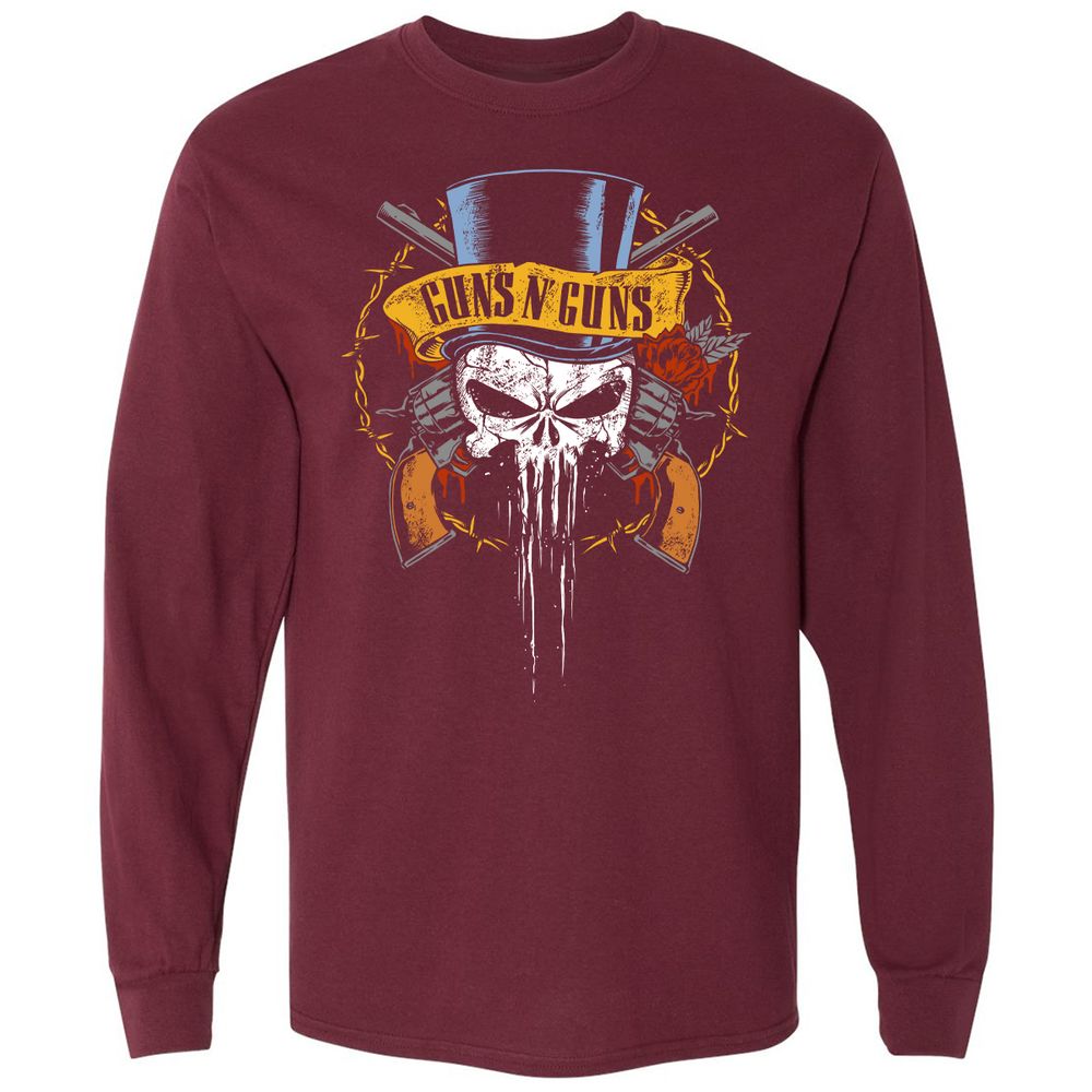 Long Sleeve T-Shirt - 54VQEY7G - Maroon - 11