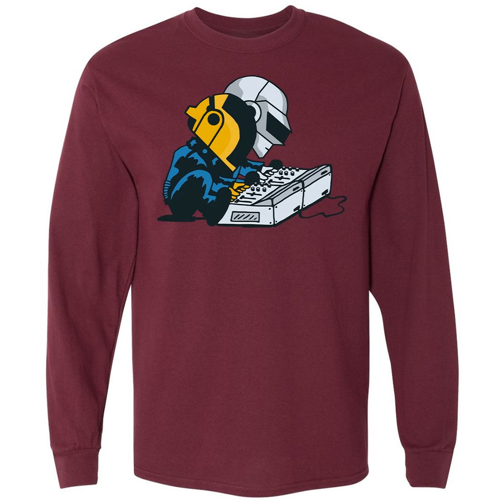 Long Sleeve T-Shirt - 5B8F2DTS - Maroon - 11