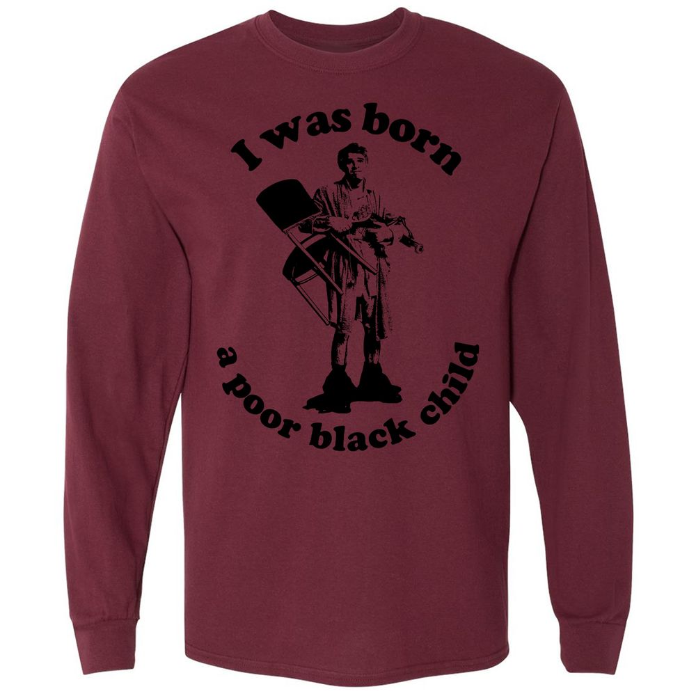 Long Sleeve T-Shirt - PEDNYFK6 - Maroon - 11