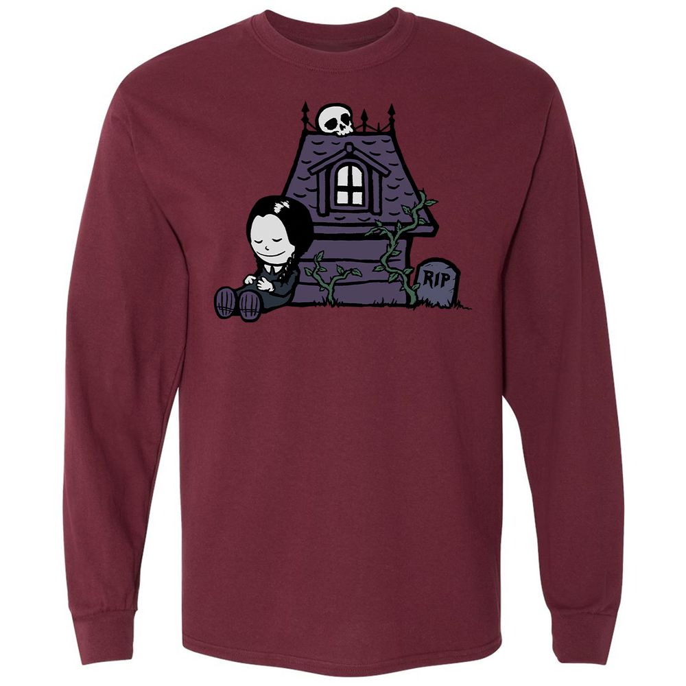 Long Sleeve T-Shirt - DJYSAHK3 - Maroon - 11