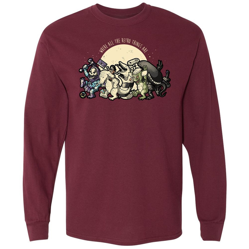 Long Sleeve T-Shirt - 7MLXA5K7 - Maroon - 11