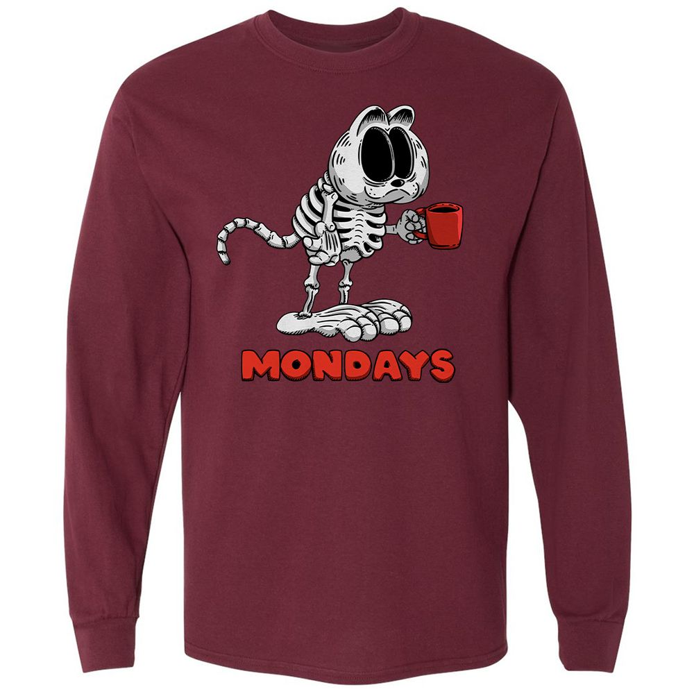 Long Sleeve T-Shirt - EZGPTWYH - Maroon - 11