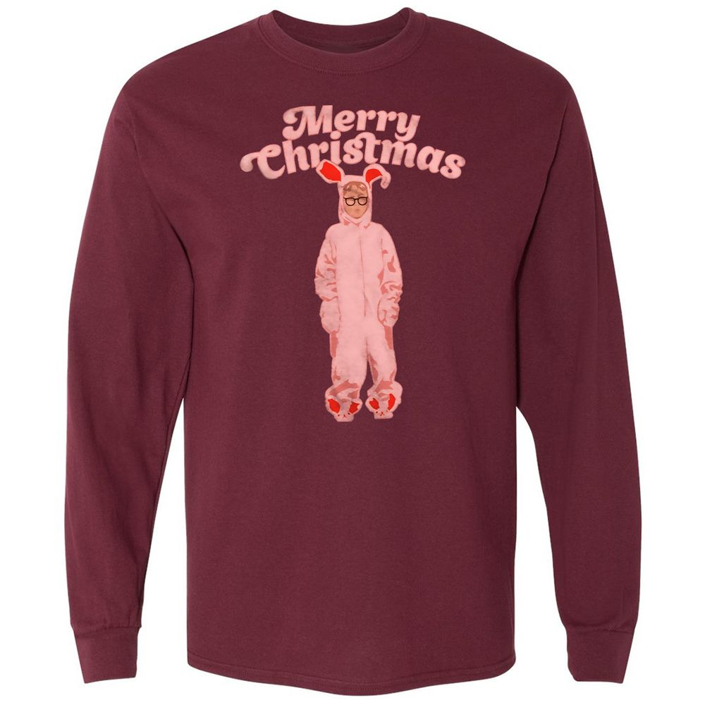 Long Sleeve T-Shirt - 73Q3SBZD - Maroon - 11