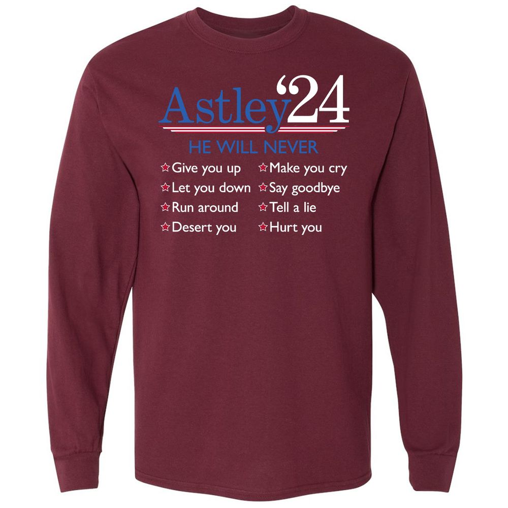 Long Sleeve T-Shirt - DUB4MA86 - Maroon - 11