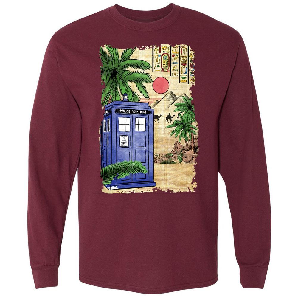 Long Sleeve T-Shirt - 6N5JFKN9 - Maroon - 11