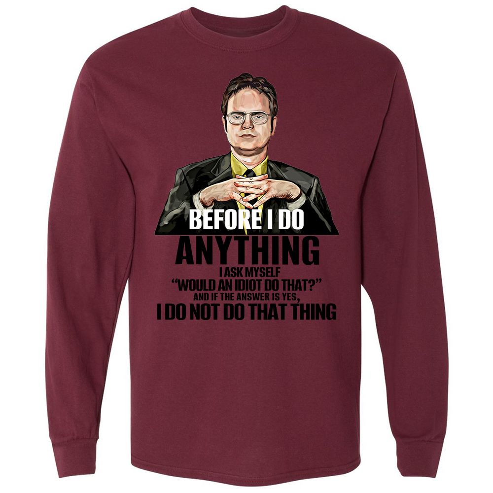 Long Sleeve T-Shirt - 785538UM - Maroon - 11