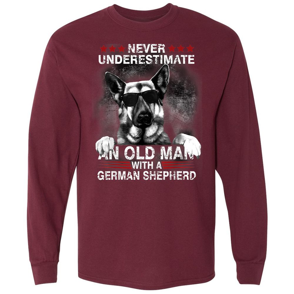 Long Sleeve T-Shirt - Z4V6BKNJ - Maroon - 11