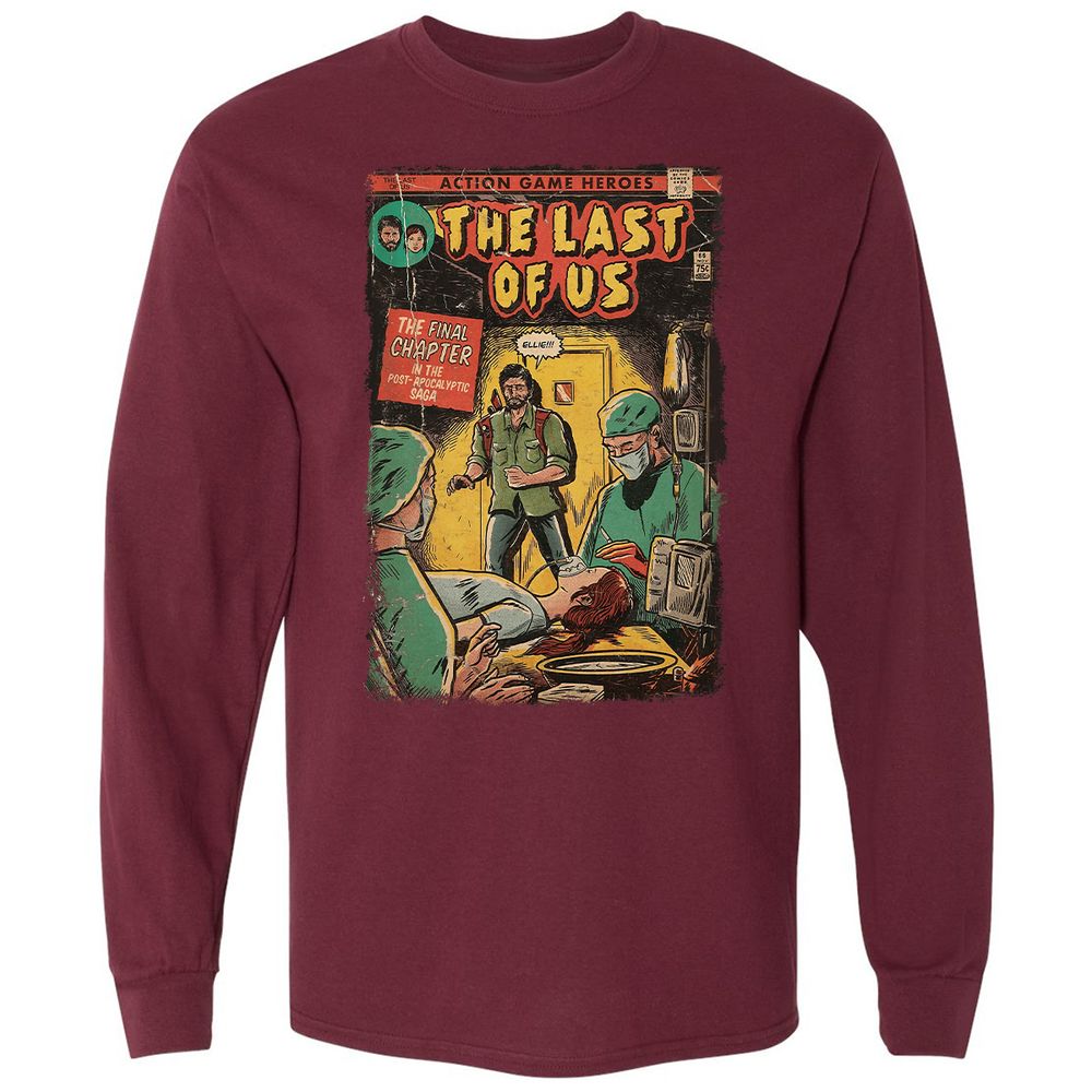 Long Sleeve T-Shirt - RTUZYNKB - Maroon - 11