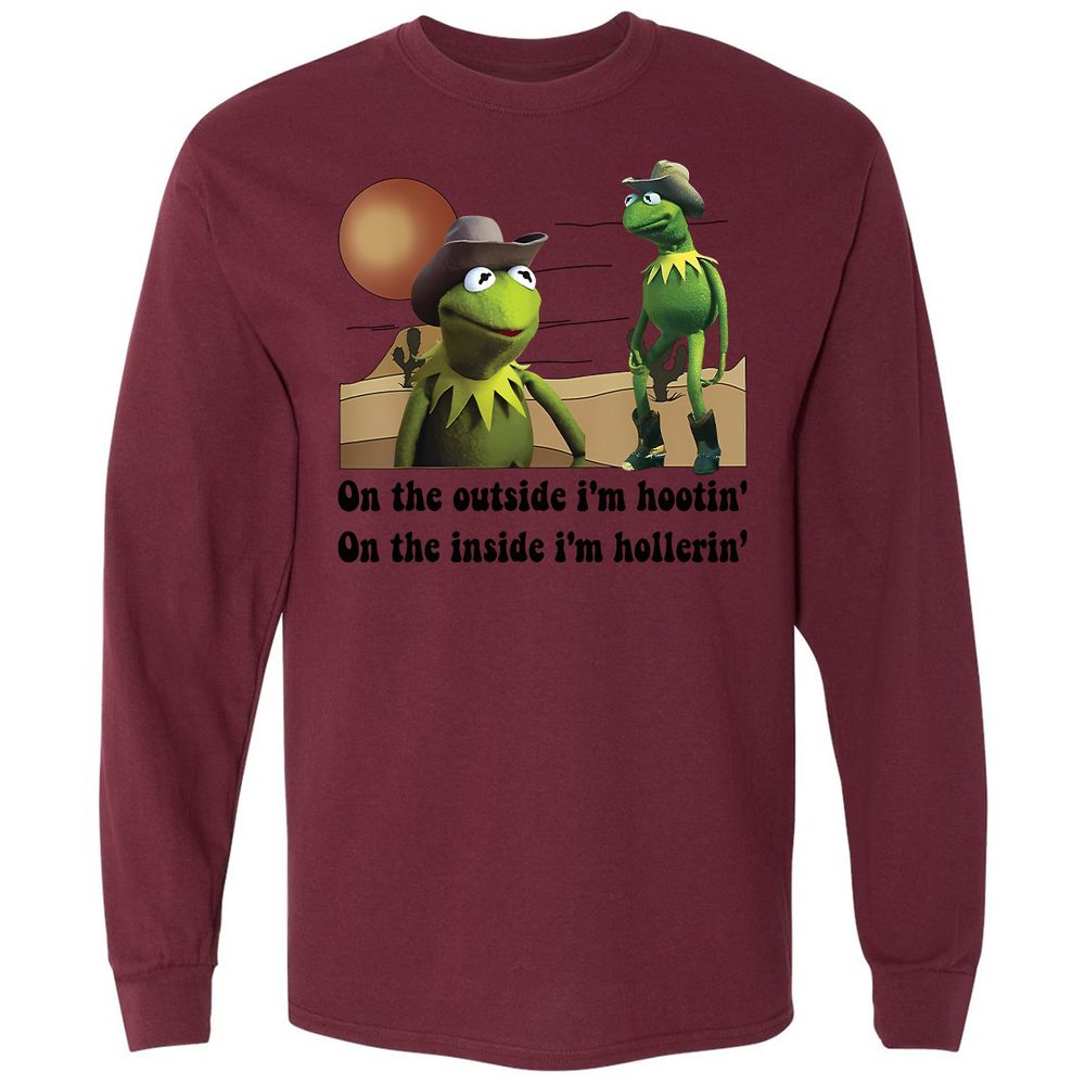 On the outside I'm hootin on the inside I'm hollerin - Maroon - 11