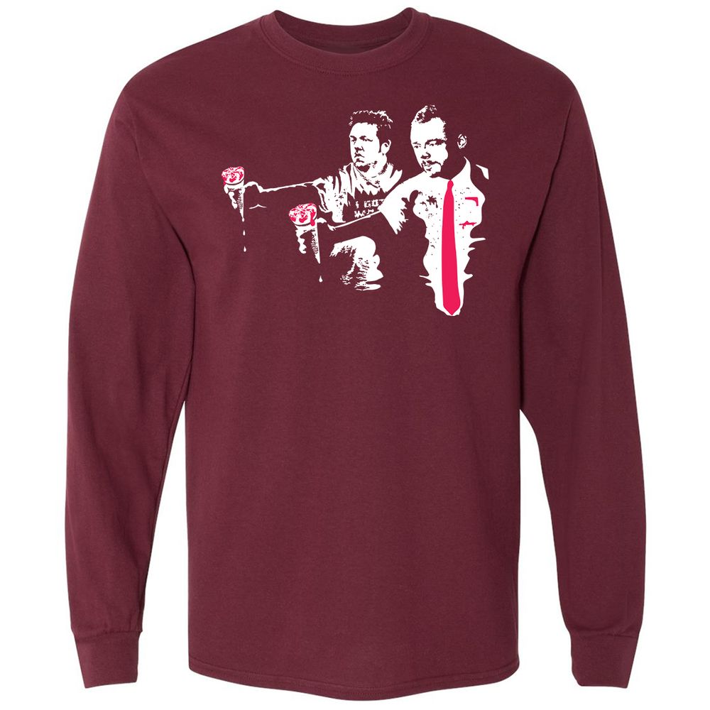 Long Sleeve T-Shirt - KSS7Y5CZ - Maroon - 11