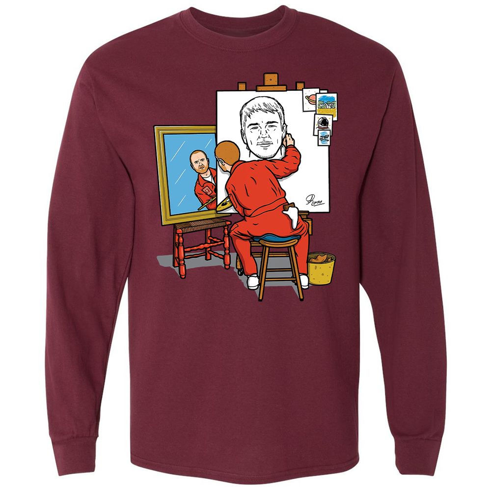 Long Sleeve T-Shirt - 9526STQY - Maroon - 11