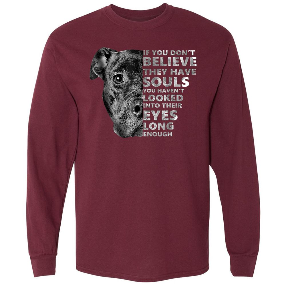 Long Sleeve T-Shirt - GBZFAMWP - Maroon - 11