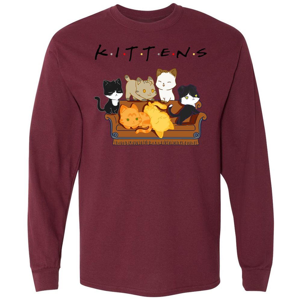 Long Sleeve T-Shirt - 8NKLZDZC - Maroon - 11