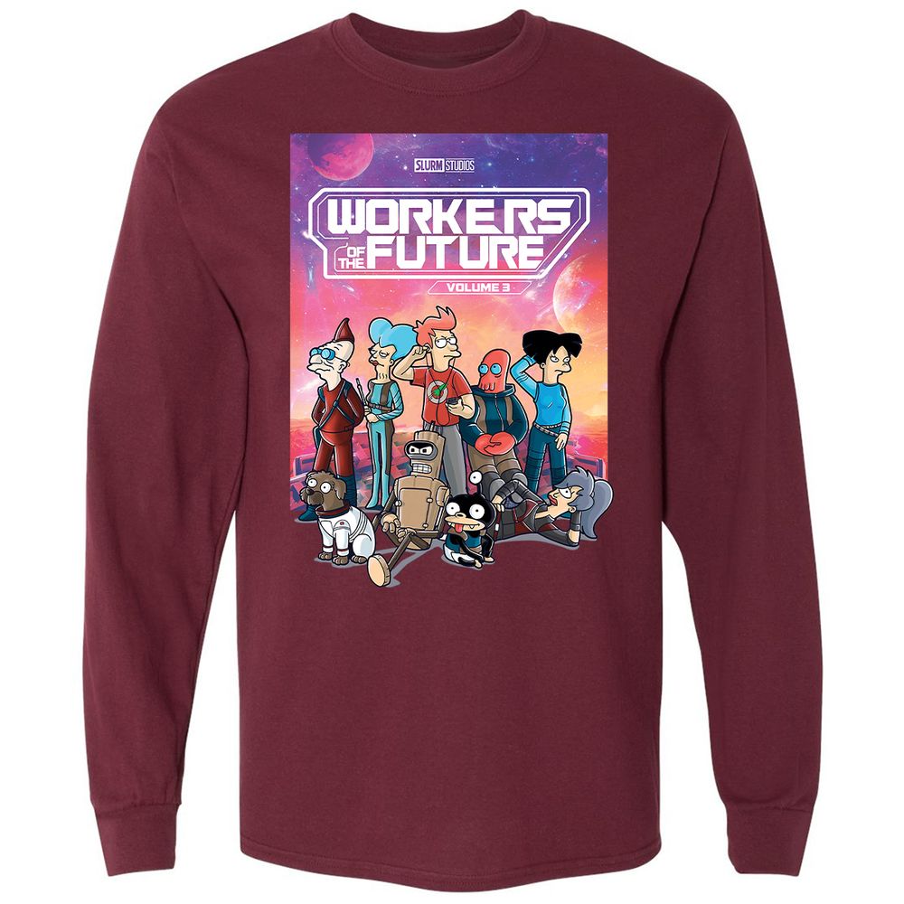 Long Sleeve T-Shirt - BTJD77U7 - Maroon - 11