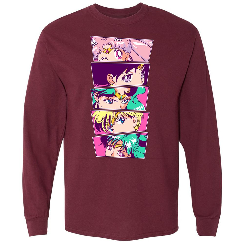 Long Sleeve T-Shirt - PW5NPGYV - Maroon - 11