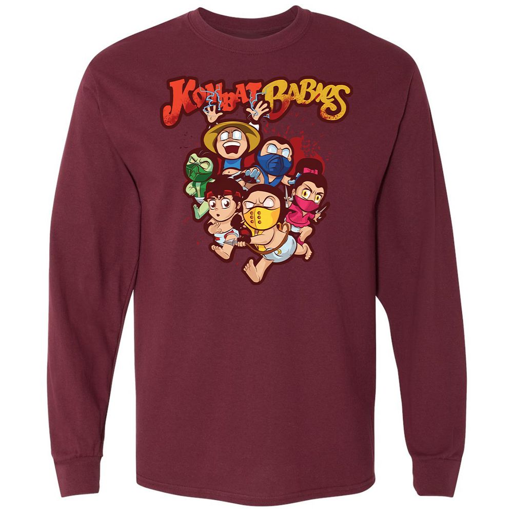 Long Sleeve T-Shirt - ZUKD9ZU6 - Maroon - 11