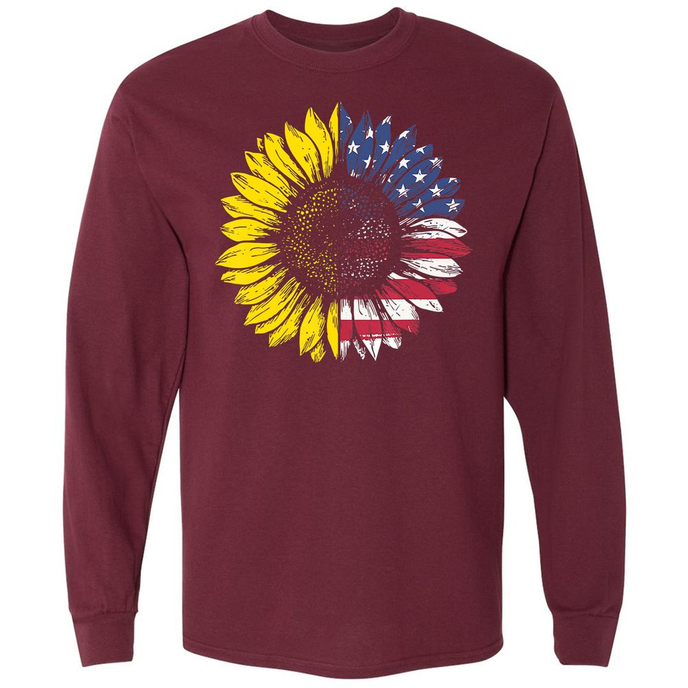 Long Sleeve T-Shirt - LNM599NQ - Maroon - 11