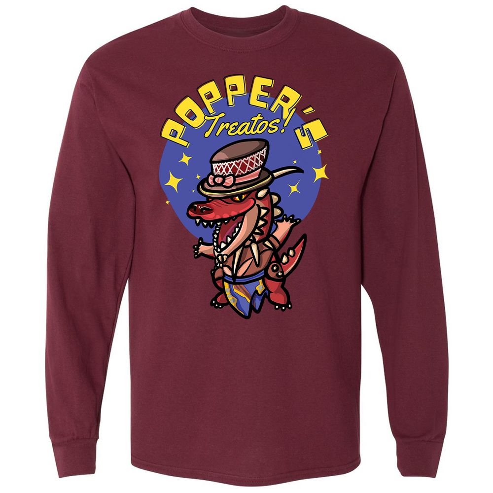 Long Sleeve T-Shirt - 1XBV6BM4 - Maroon - 11