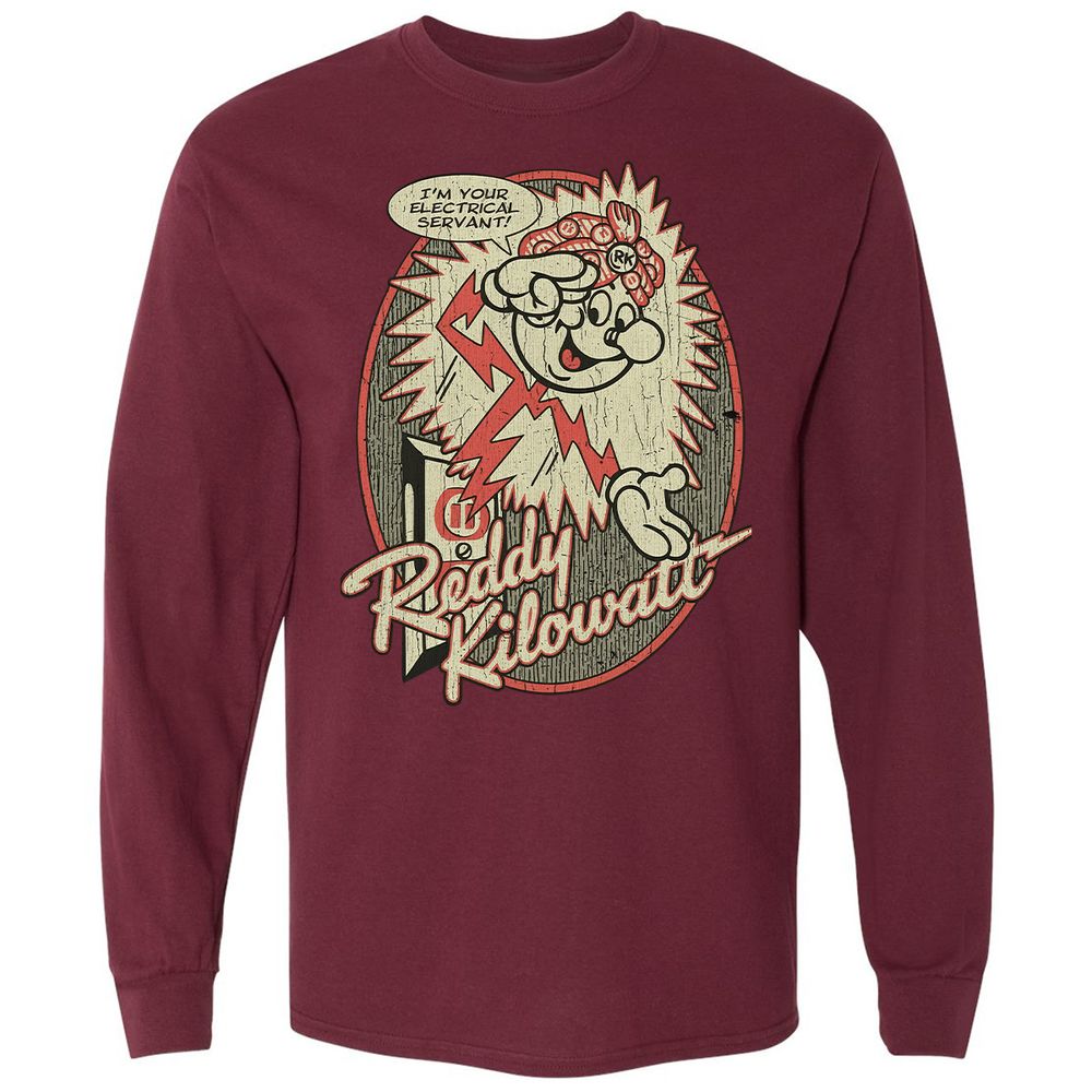 Long Sleeve T-Shirt - 3U45H9RP - Maroon - 11