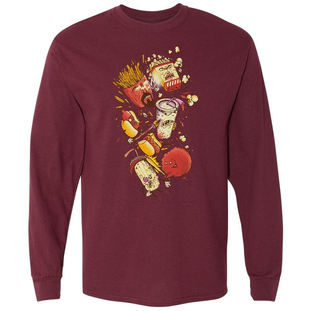 Long Sleeve T-Shirt - EK2KRGYX - Maroon - 11
