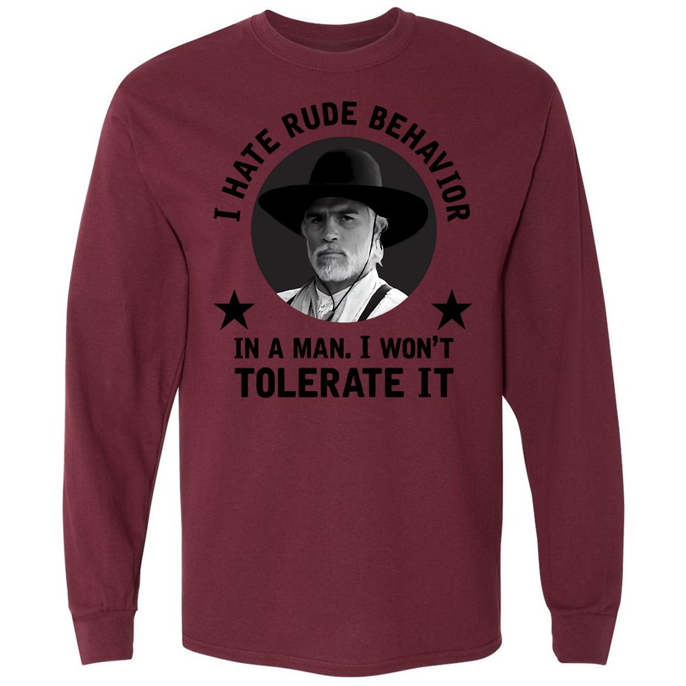 Long Sleeve T-Shirt - BQ9DNZ4N - Maroon - 11