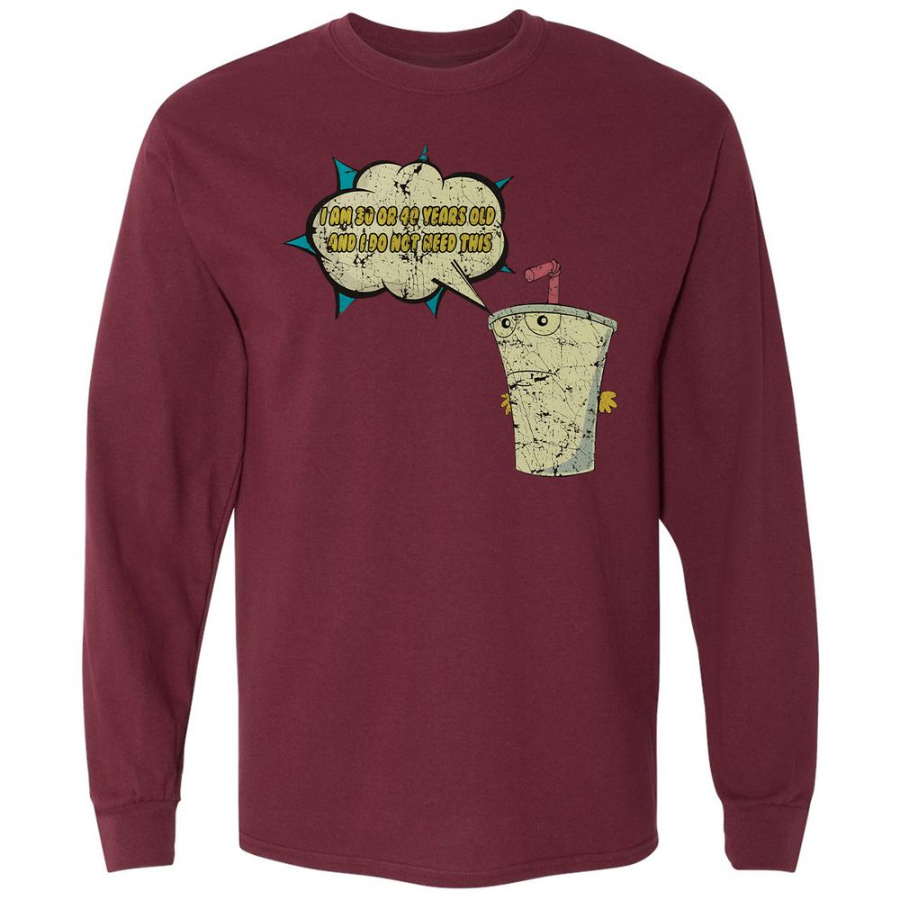 Long Sleeve T-Shirt - 8PQM37F6 - Maroon - 11