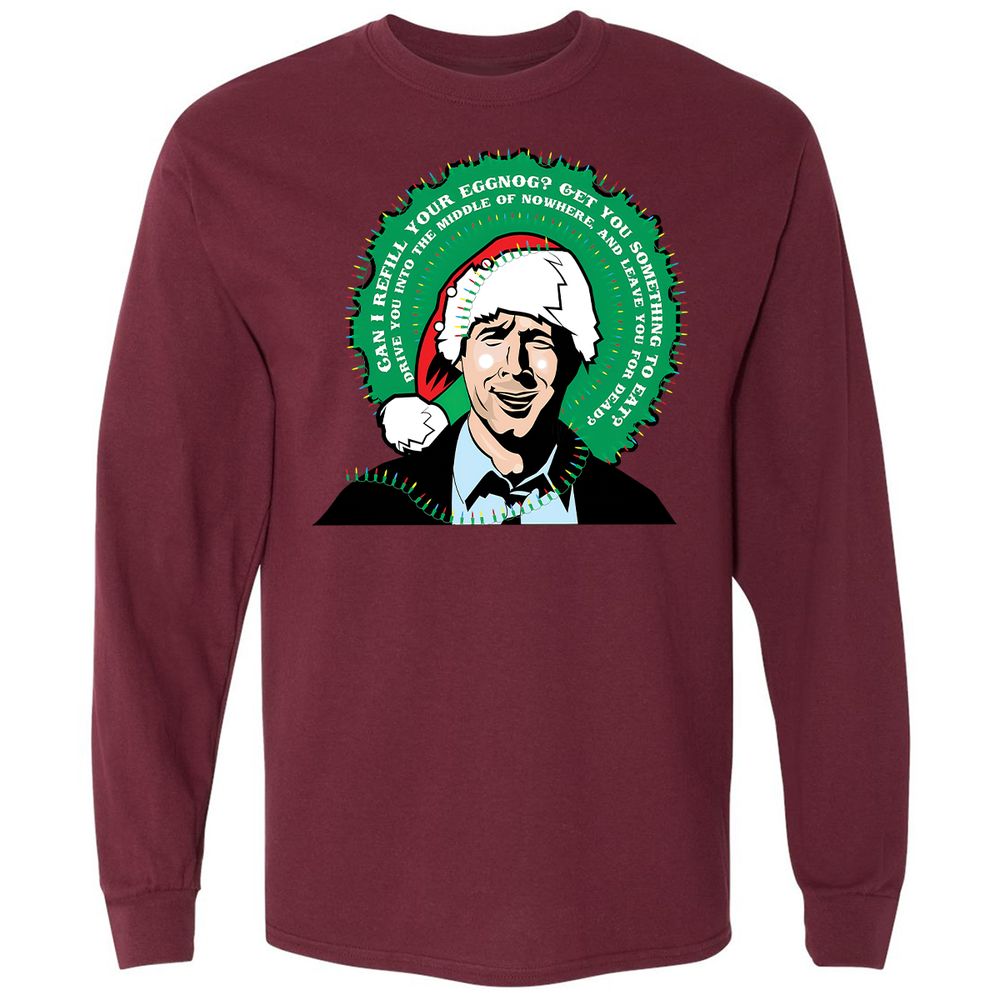 Long Sleeve T-Shirt - 4KCGA5FN - Maroon - 11