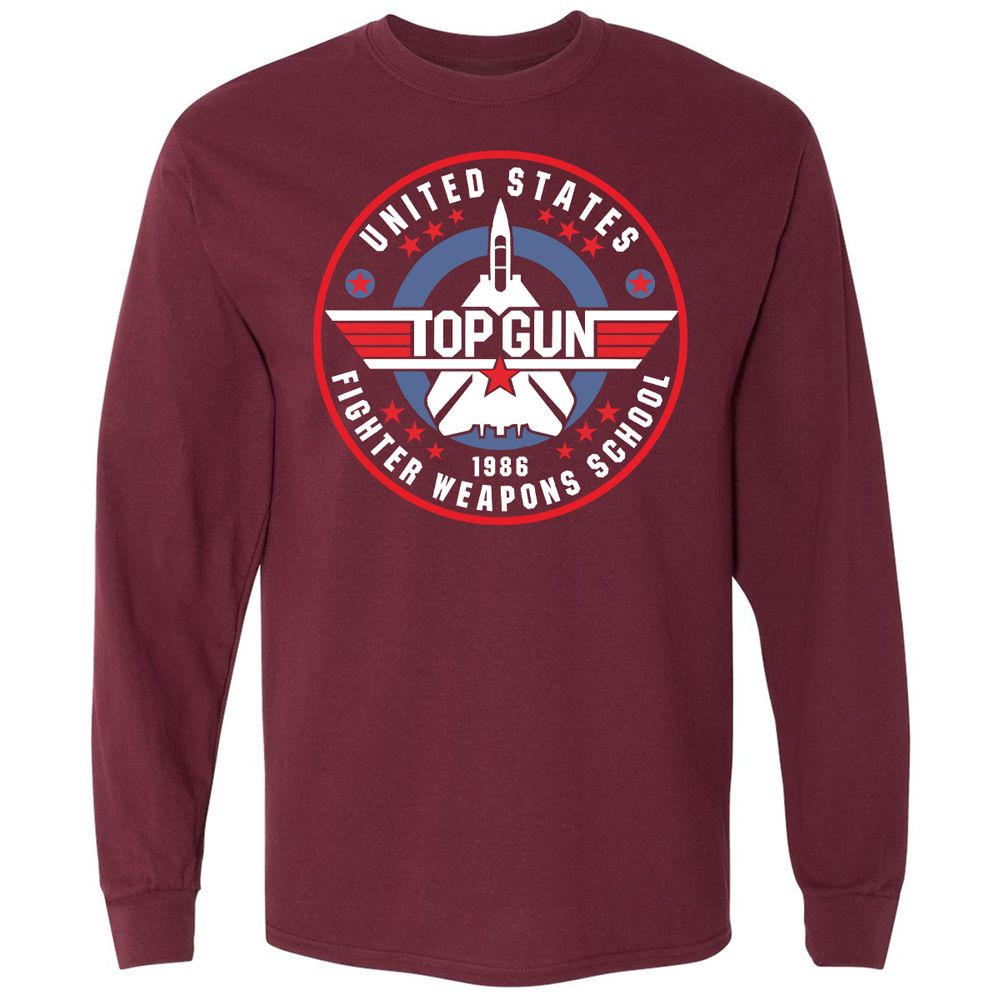Long Sleeve T-Shirt - JXB8RRBJ - Maroon - 11