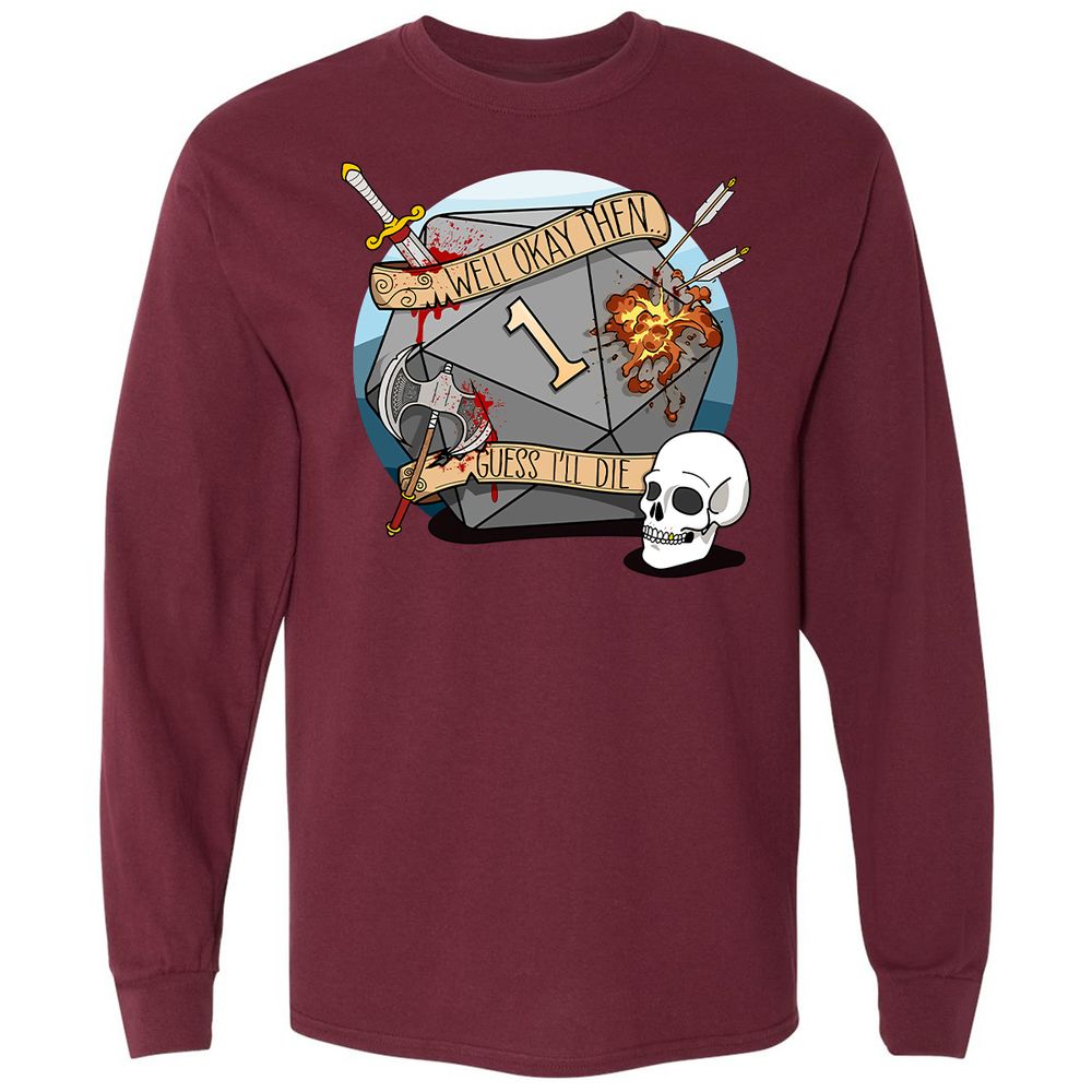 Long Sleeve T-Shirt - Q38URSL3 - Maroon - 11