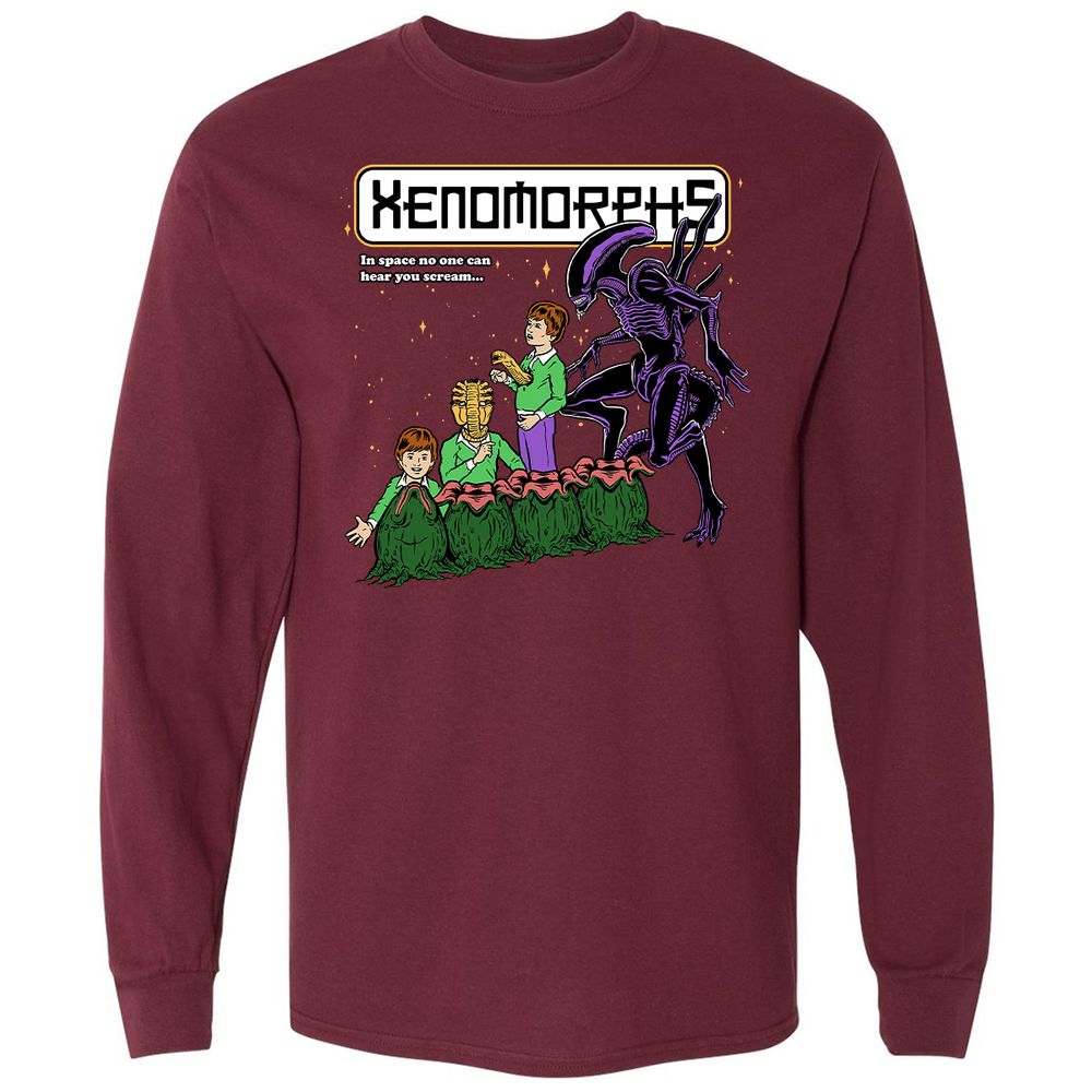 Long Sleeve T-Shirt - VRVXW8ZS - Maroon - 11