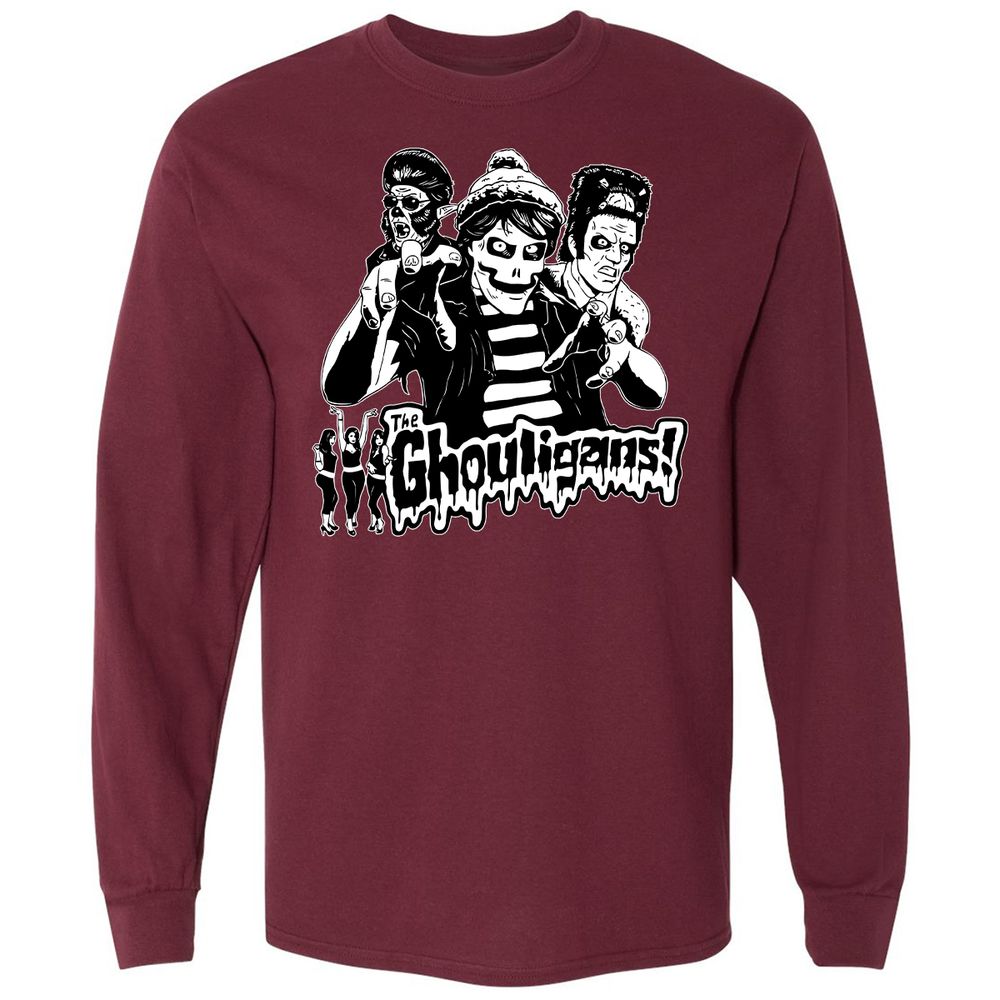Long Sleeve T-Shirt - SVVUNMNK - Maroon - 11