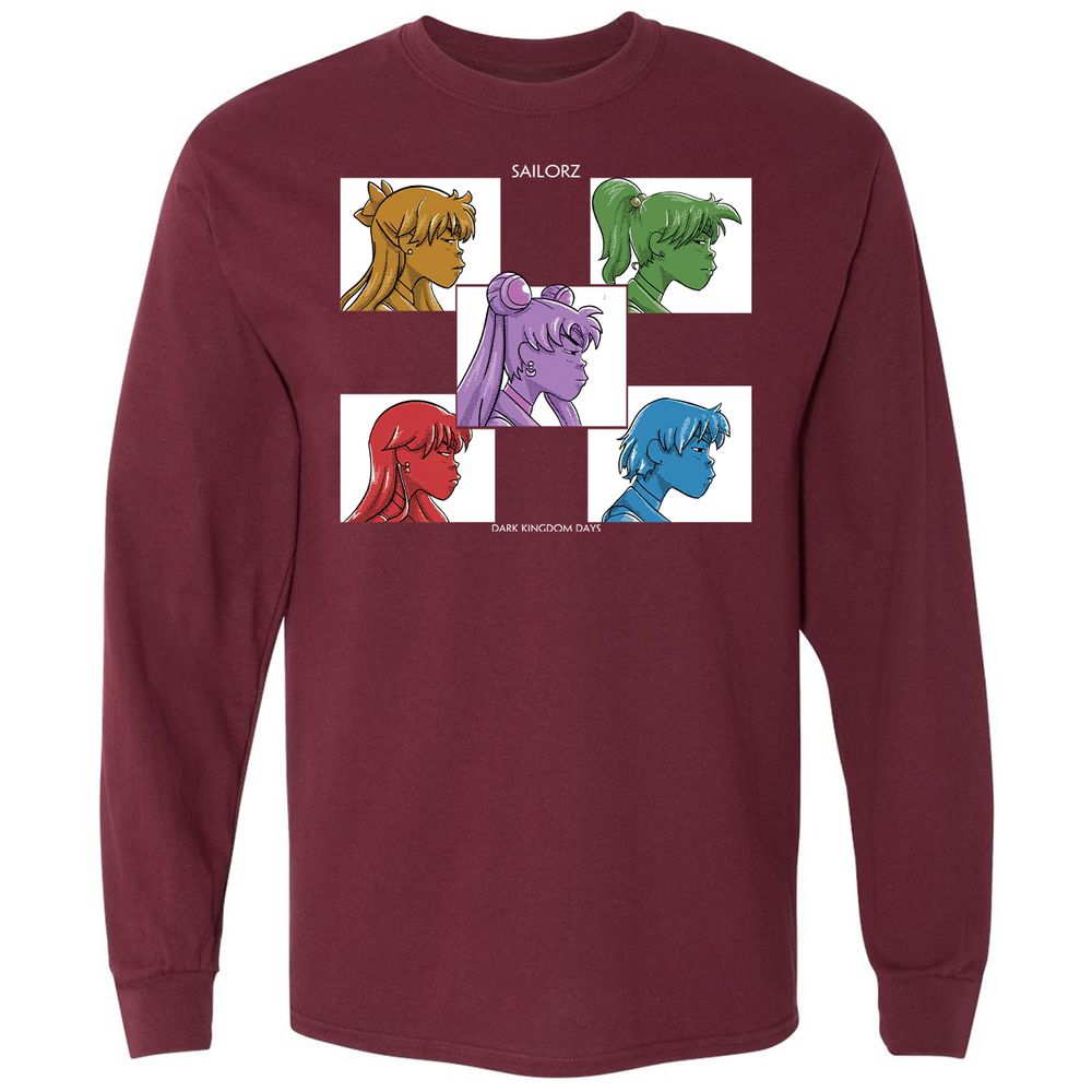 Long Sleeve T-Shirt - VXZZD6P4 - Maroon - 11