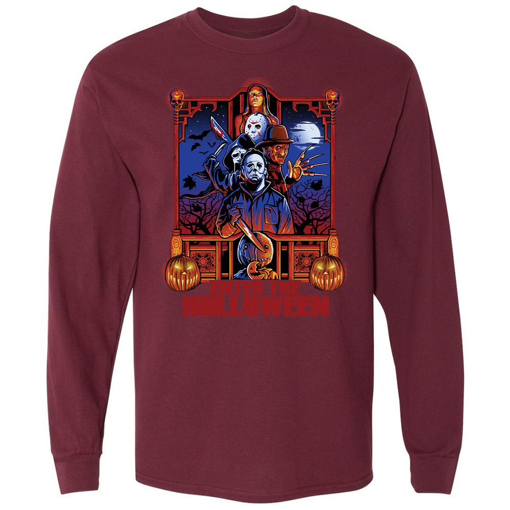 Long Sleeve T-Shirt - CHRRBYG8 - Maroon - 11
