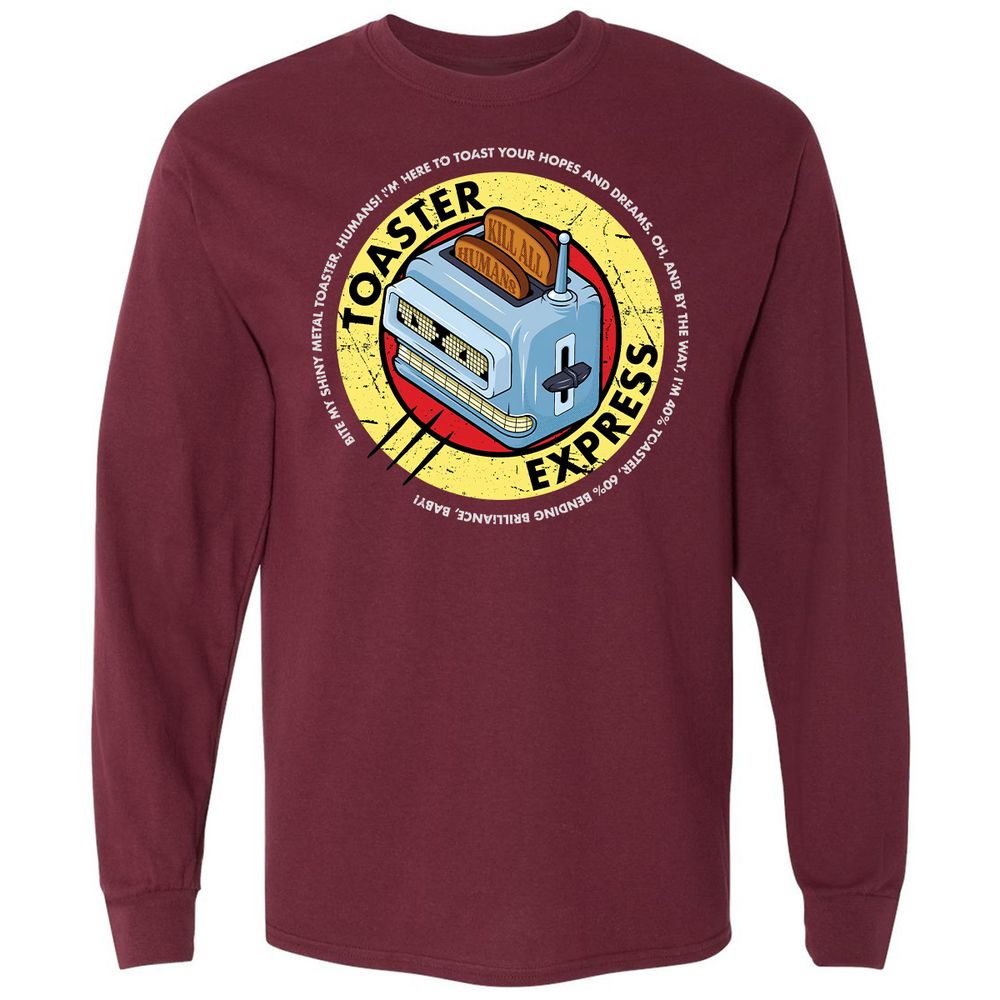 Long Sleeve T-Shirt - UPWF6Y5M - Maroon - 11