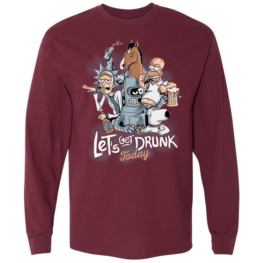 Long Sleeve T-Shirt - JDUNAUYS - Maroon - 11