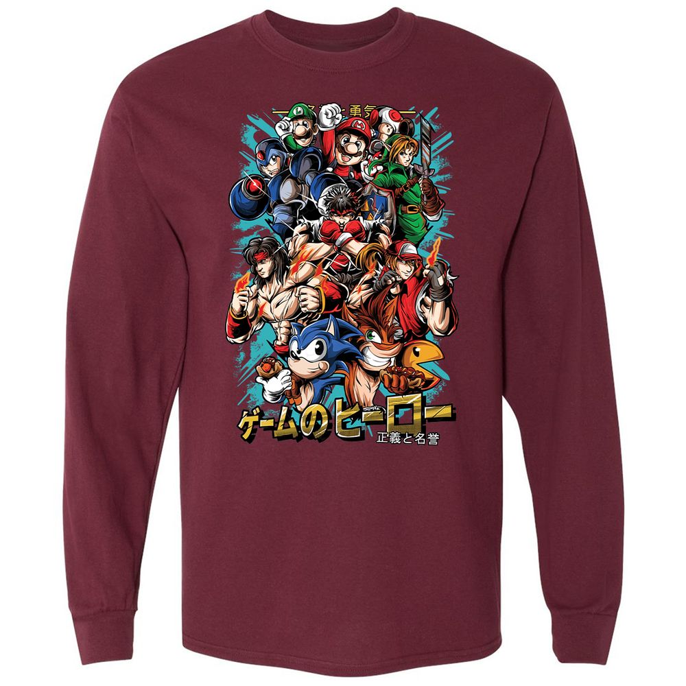 Long Sleeve T-Shirt - MCNPJ5W3 - Maroon - 11