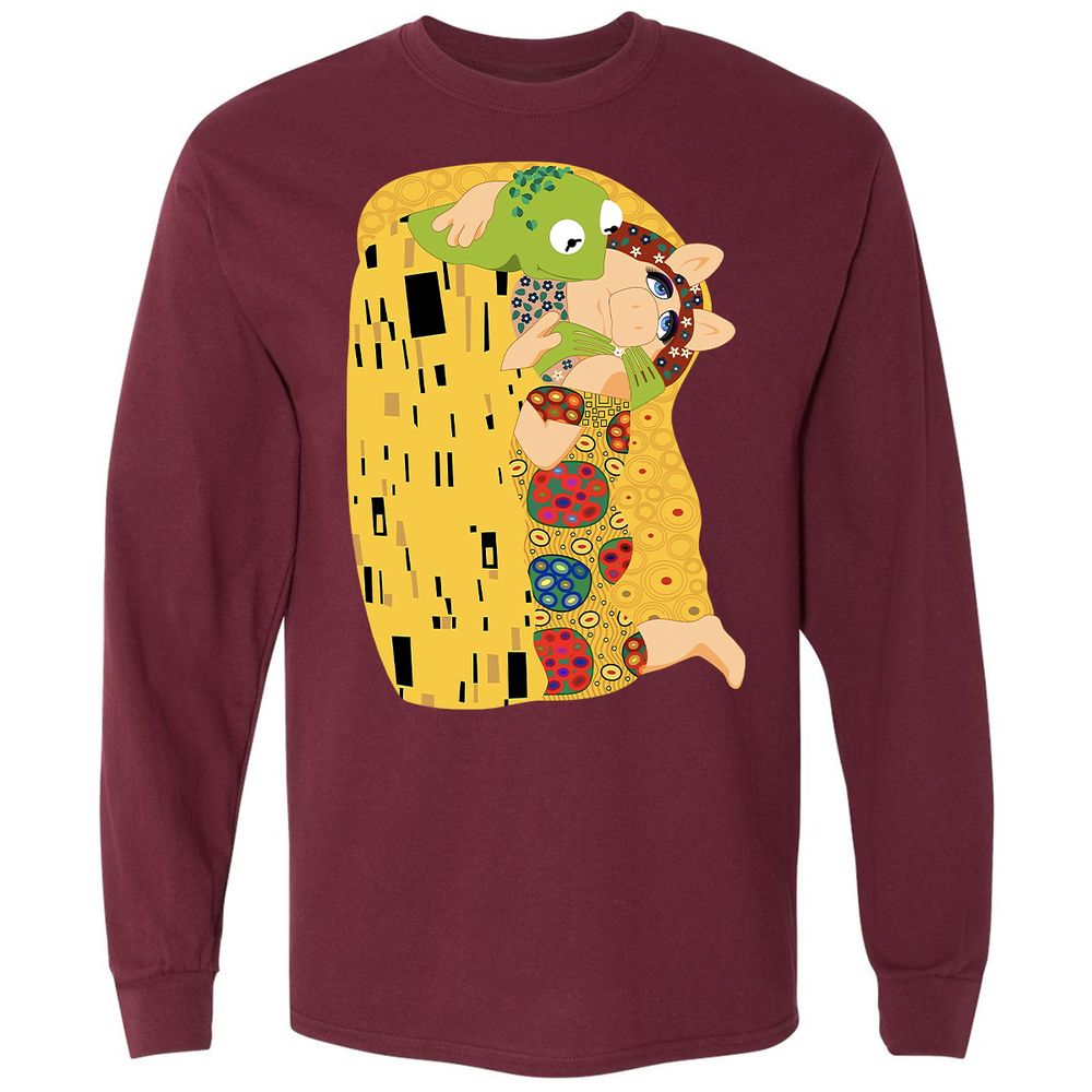 Long Sleeve T-Shirt - M9KEZ1ZS - Maroon - 11