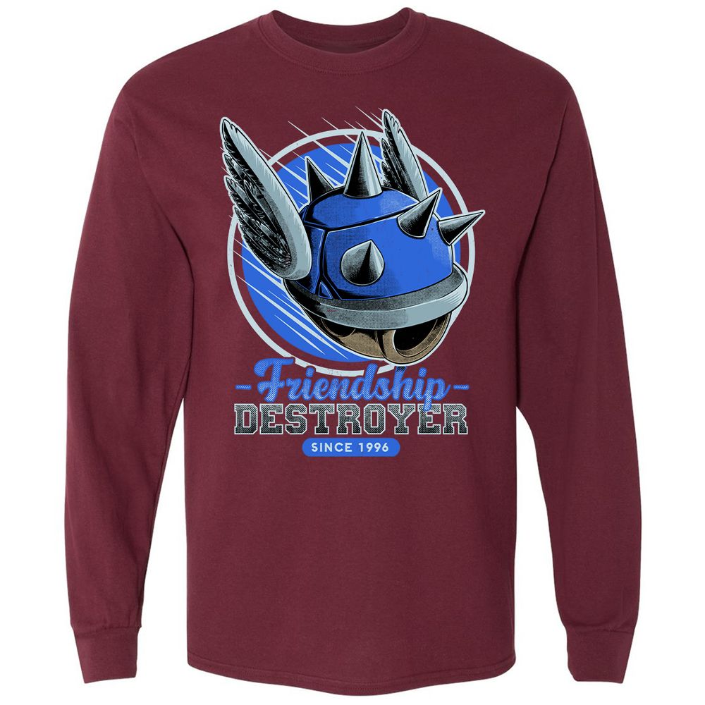 Long Sleeve T-Shirt - BR2CDMQZ - Maroon - 11