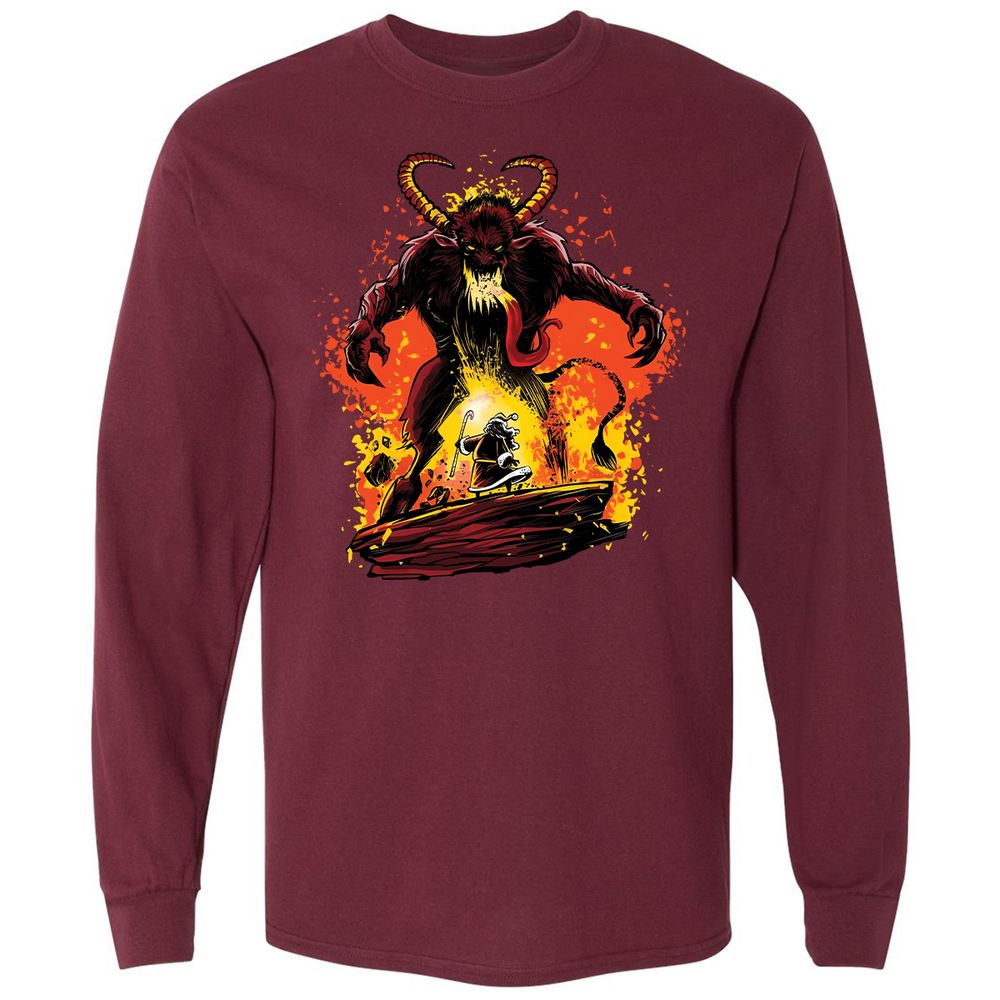 Long Sleeve T-Shirt - 1A6VJ9FY - Maroon - 11