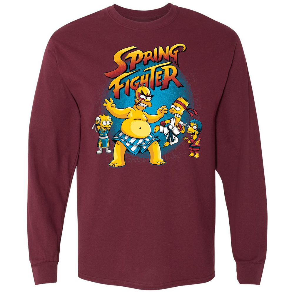 Long Sleeve T-Shirt - LXHBHMV4 - Maroon - 11