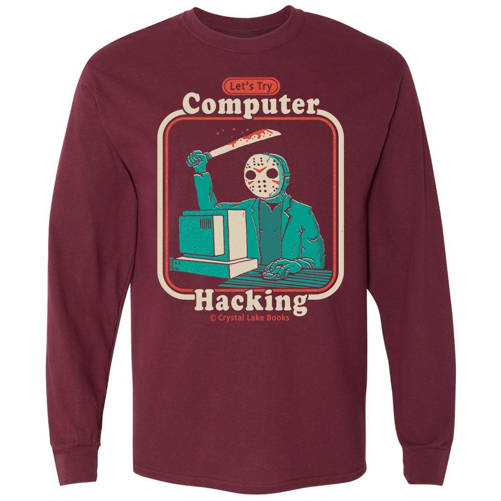 Long Sleeve T-Shirt - 2ZD9MV7H - Maroon - 11