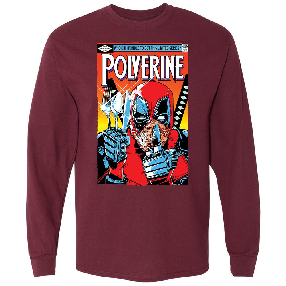 Long Sleeve T-Shirt - NYVUJRT5 - Maroon - 11